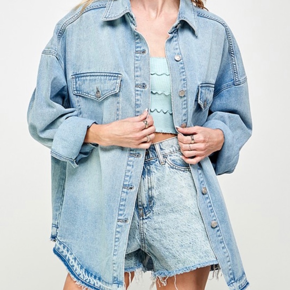 Denim oversized shirt
